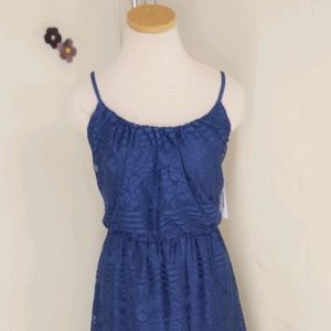 NWOT Bailey Blue Lace Midi Dress